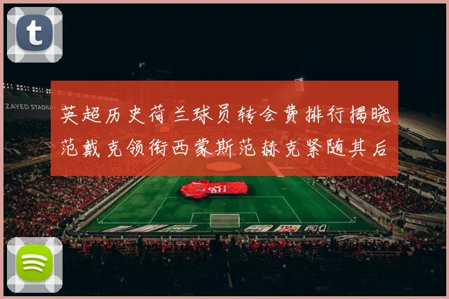 英超历史荷兰球员转会费排行揭晓范戴克领衔西蒙斯范赫克紧随其后